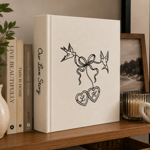 Hand Embroidered Photo Album With Sleeves, Embroidered Memory Book, Anniversary Gift, Unique Photo Album, Wedding Embroidered Photo Album