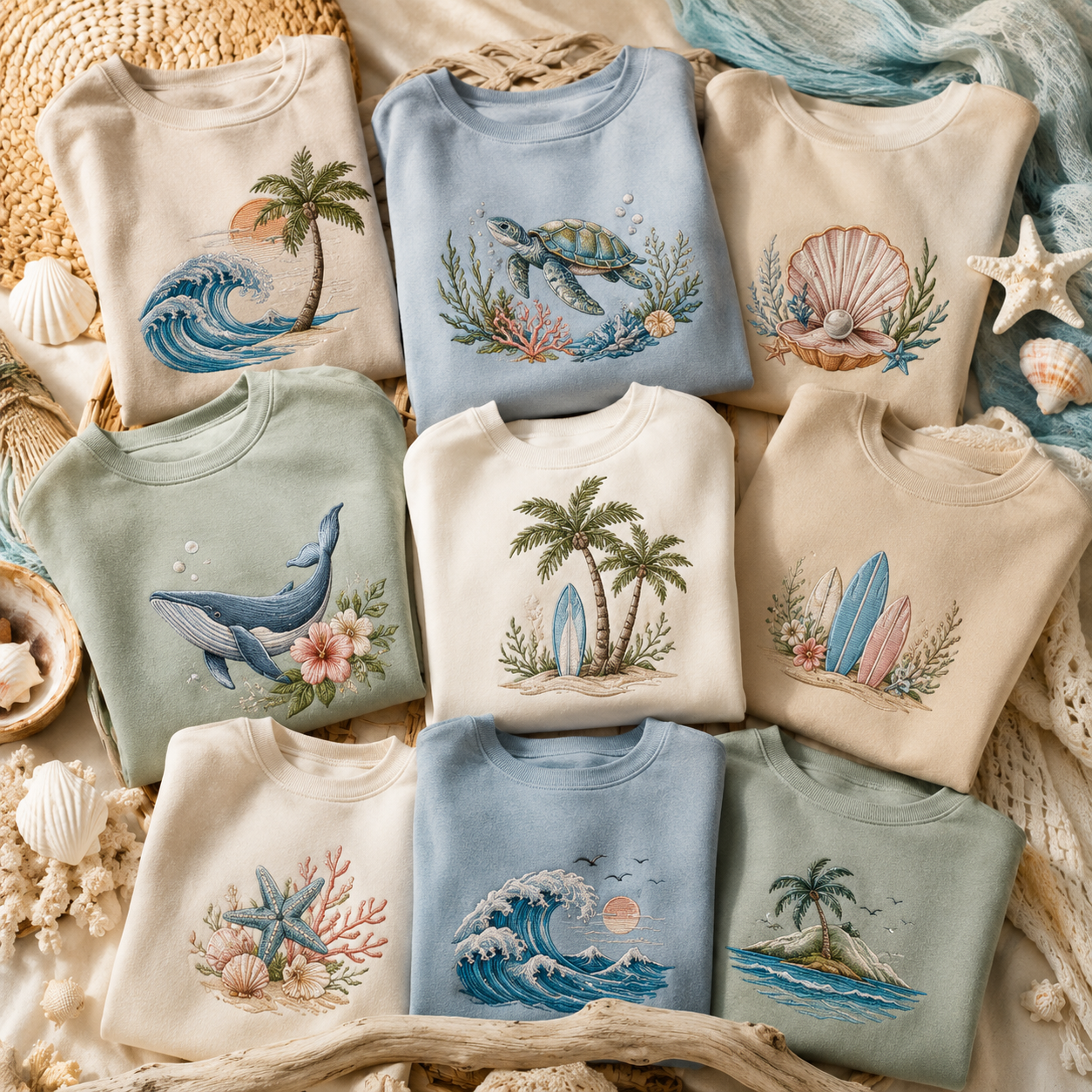 Coastal & Ocean Embroidery