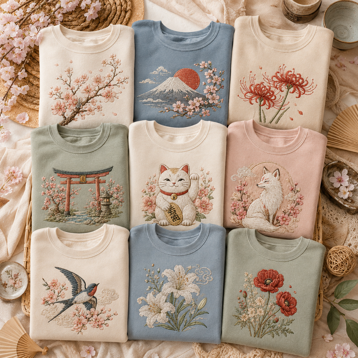 Floral & Japanese Embroidery