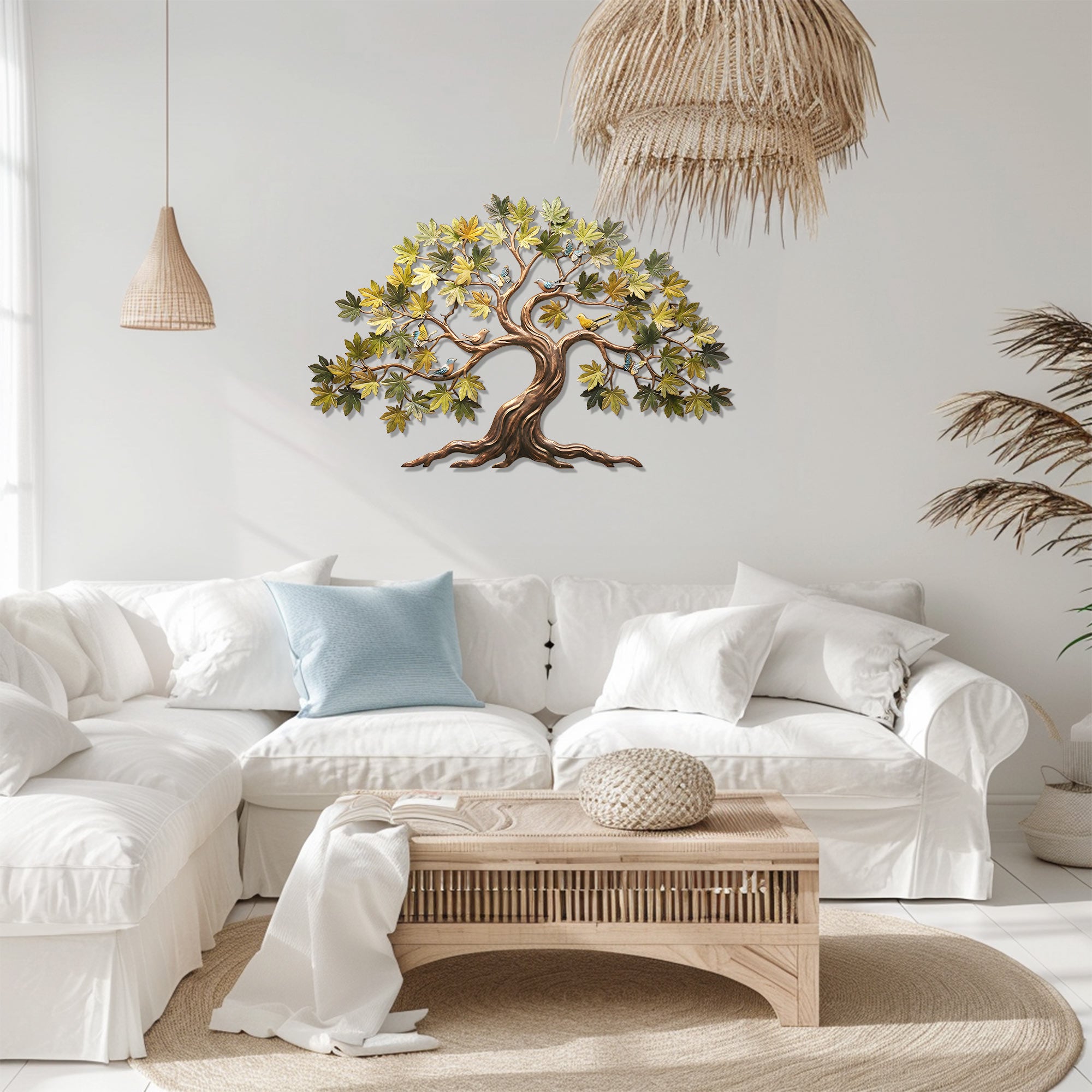 Tree of Life Metal Wall Art – Nature Inspired Aluminum Wall Decor for Living Room