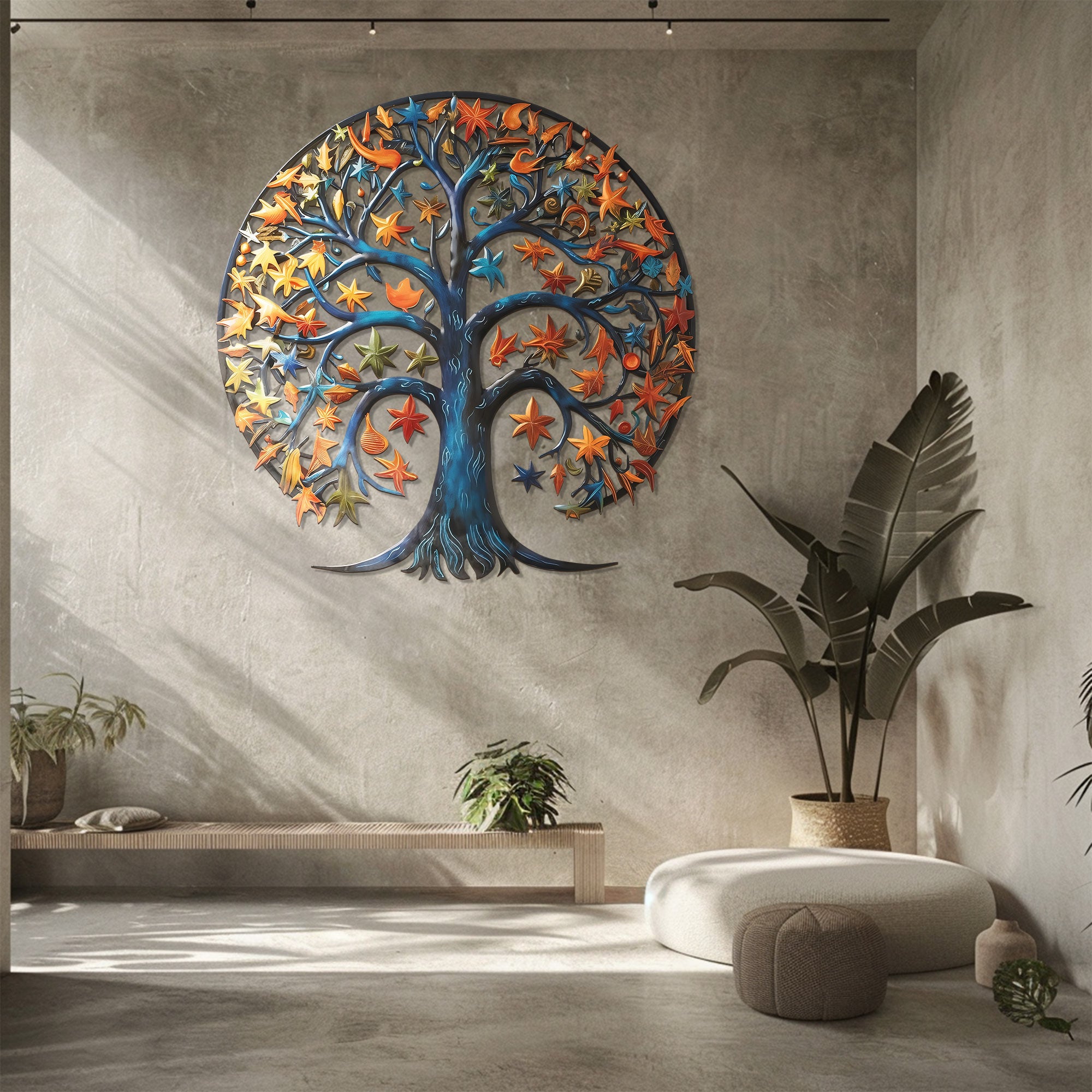 Tree of Life Wall Art – Celestial Nature UV Printed Decor for Indoor &amp; Outdoor Spaces