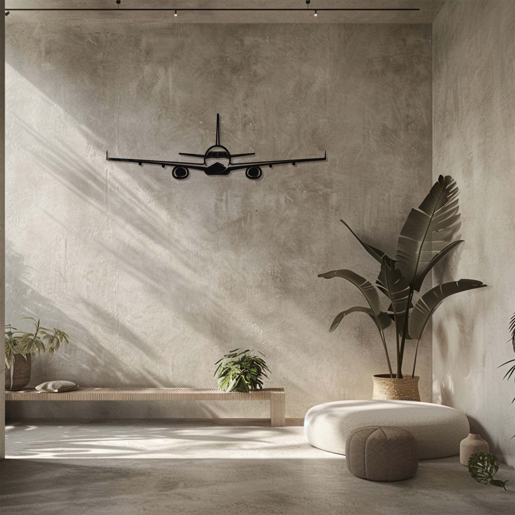 Airplane Wall Art – Minimalist Aviation UV Printed Aluminum Decor for Indoor Outdoor Wall Display