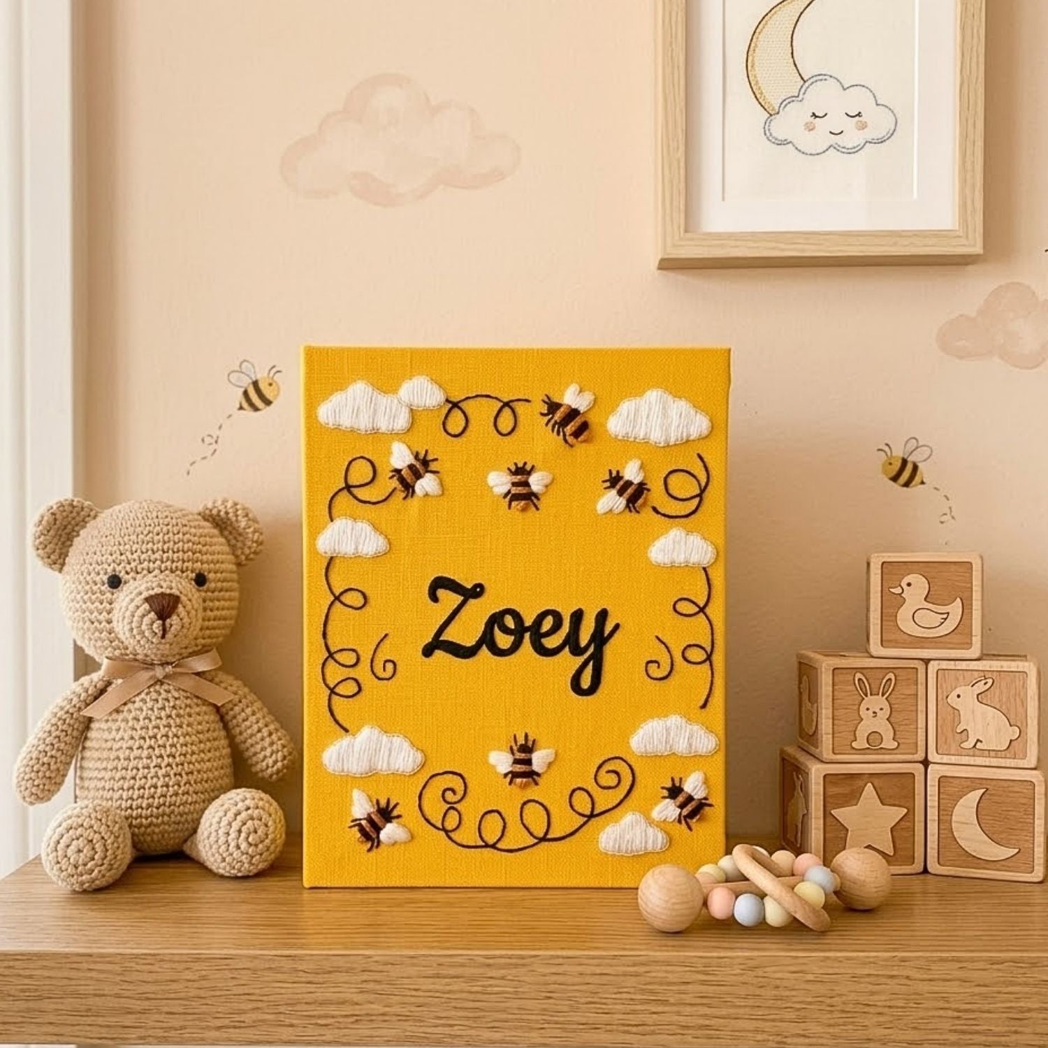Personalized Baby Photo Album, Hand Embroidered Dinosaur Memory Book, Custom Name Keepsake, Woodland Nursery Gift, Newborn, Baby Shower Gift