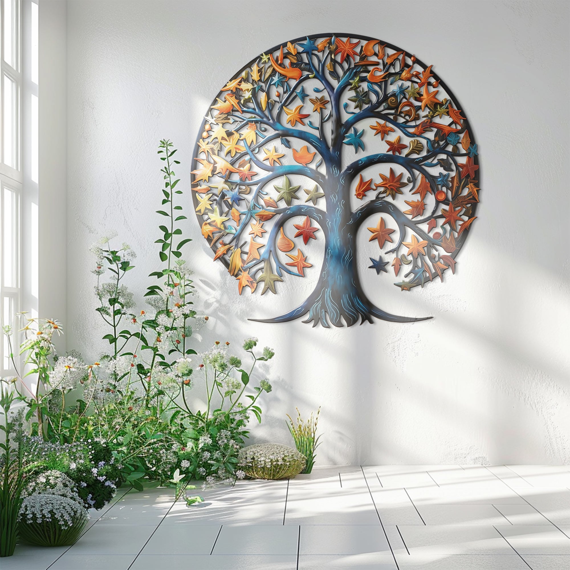 Tree of Life Wall Art – Celestial Nature UV Printed Decor for Indoor &amp; Outdoor Spaces