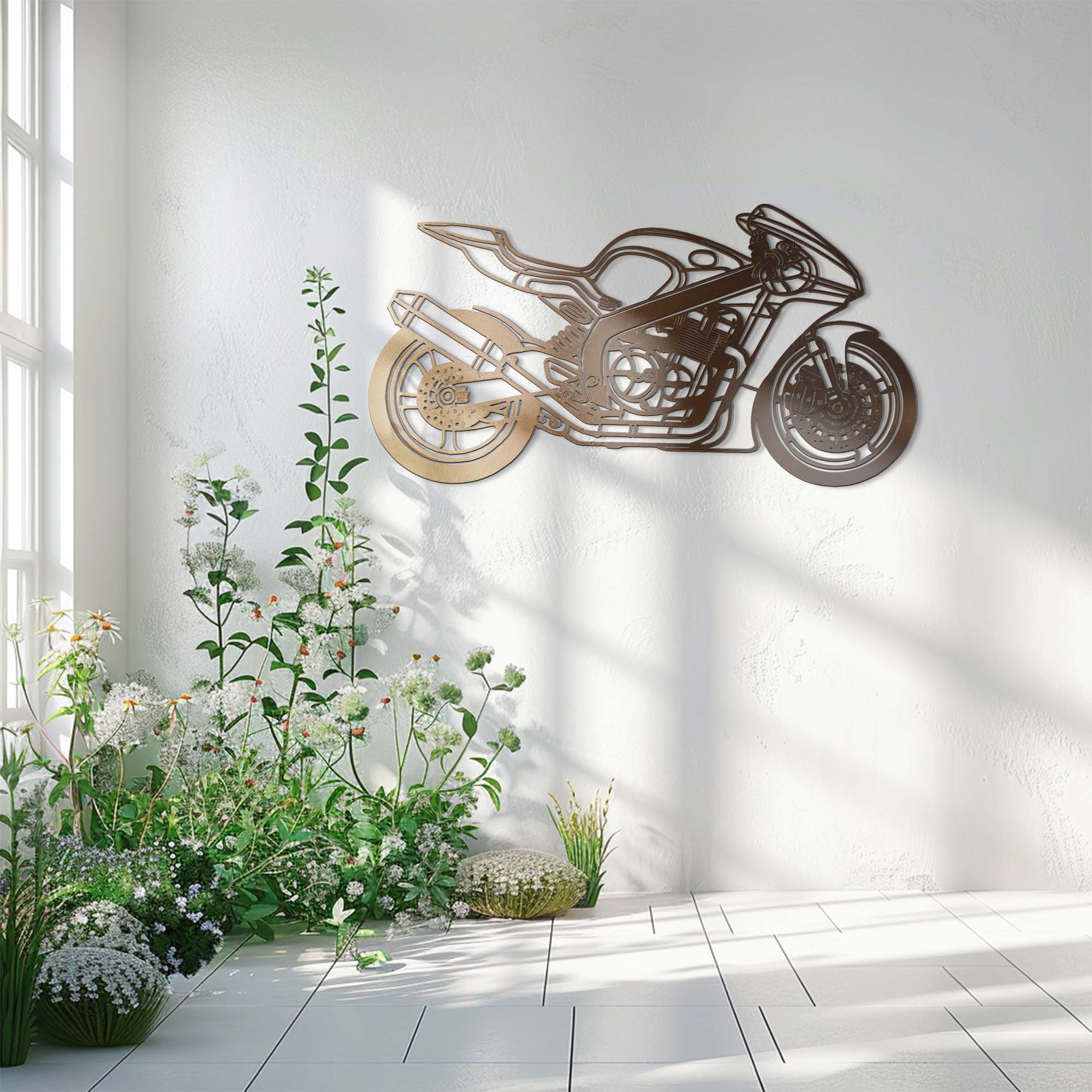 Sport Motorcycle – Modern Racing Bike Metal Wall Art Decor