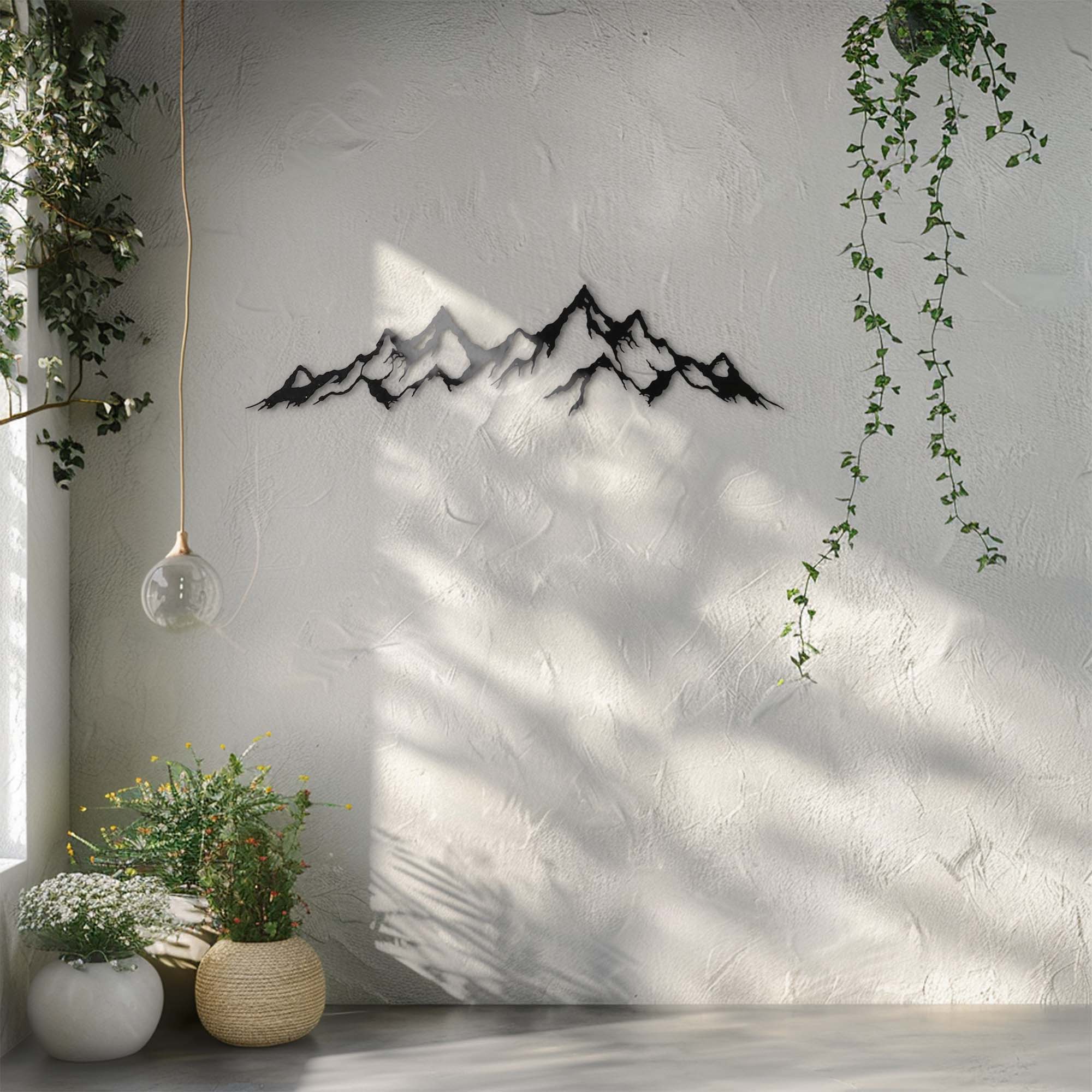 Mountain Wall Art – Minimalist Landscape UV Printed Aluminum Decor for Indoor Outdoor Wall Display