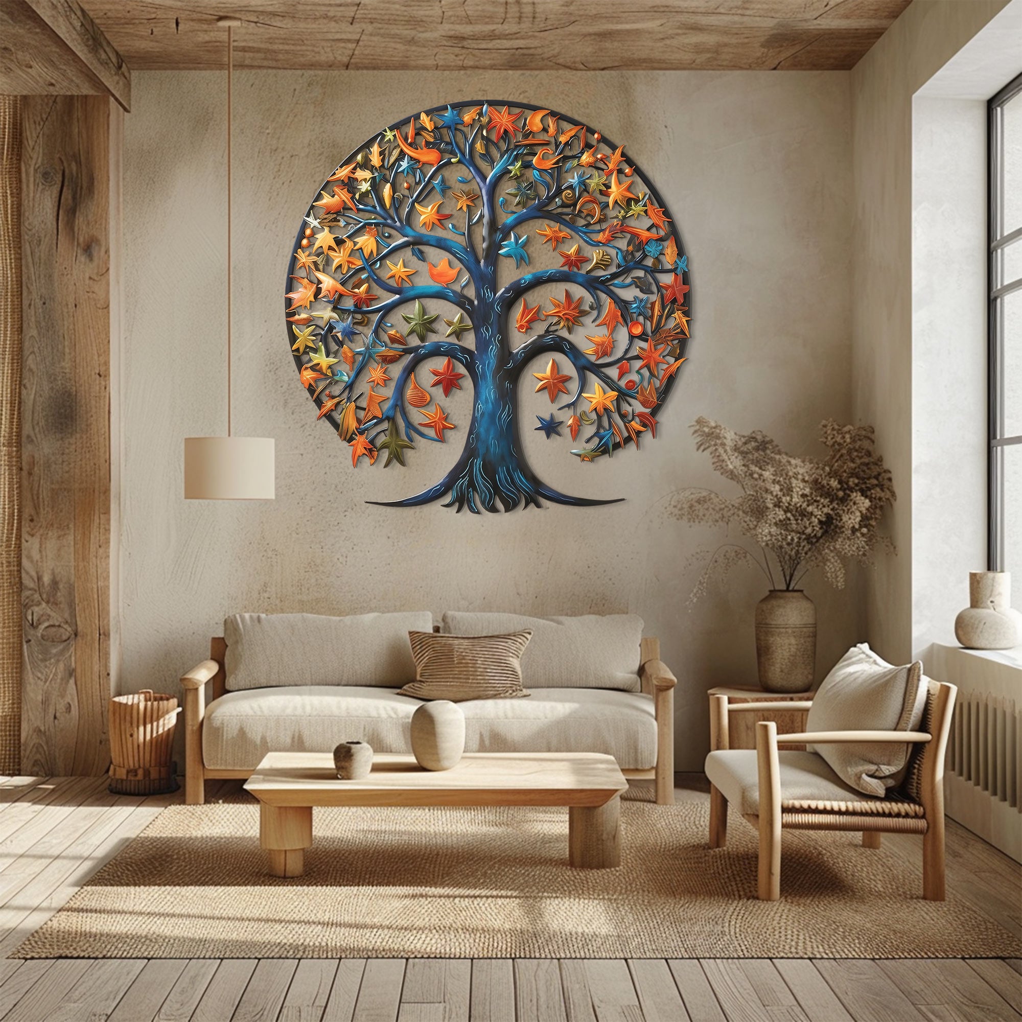 Tree of Life Wall Art – Celestial Nature UV Printed Decor for Indoor &amp; Outdoor Spaces