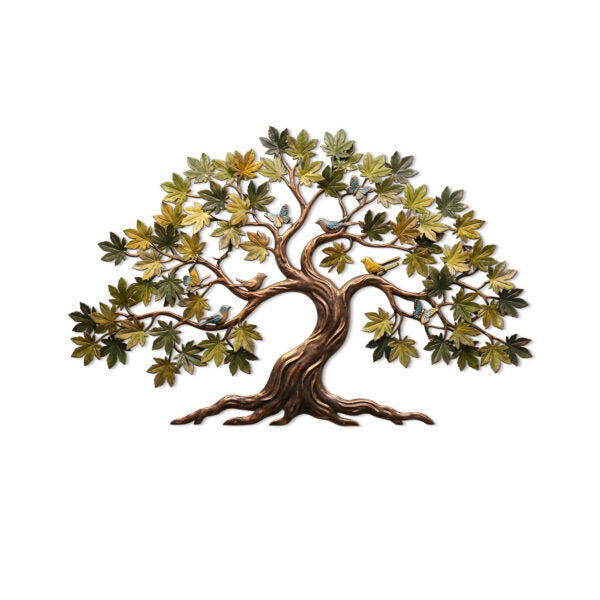 Tree of Life Metal Wall Art – Nature Inspired Aluminum Wall Decor for Living Room