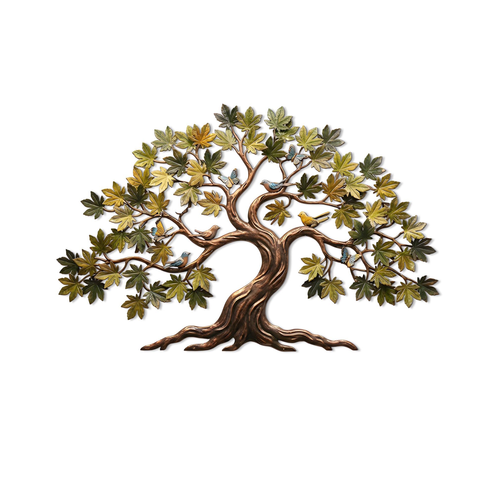 Tree of Life Metal Wall Art – Nature Inspired Aluminum Wall Decor for Living Room