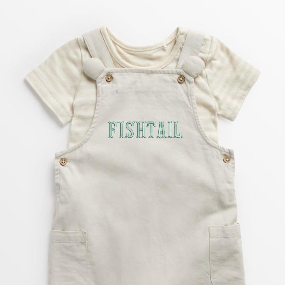Fishtail Machine Embroidery Font, Fishtail Monogram embroidery font, + 11 other formats for Embroidery Machines, Instant Download
