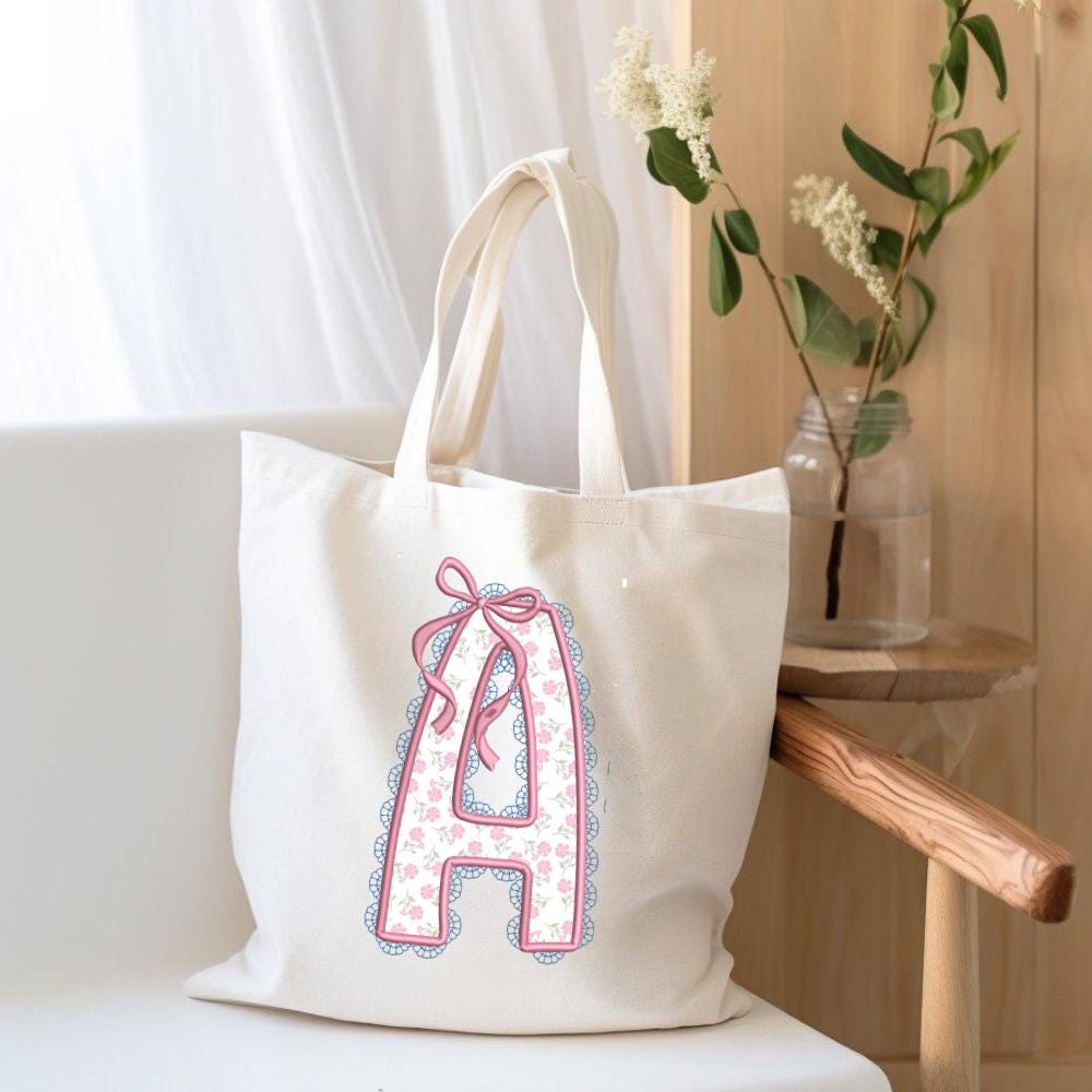 Lace Applique Embroidery Font, A-Z Lace BX Font, 5 Sizes, BX Font Included