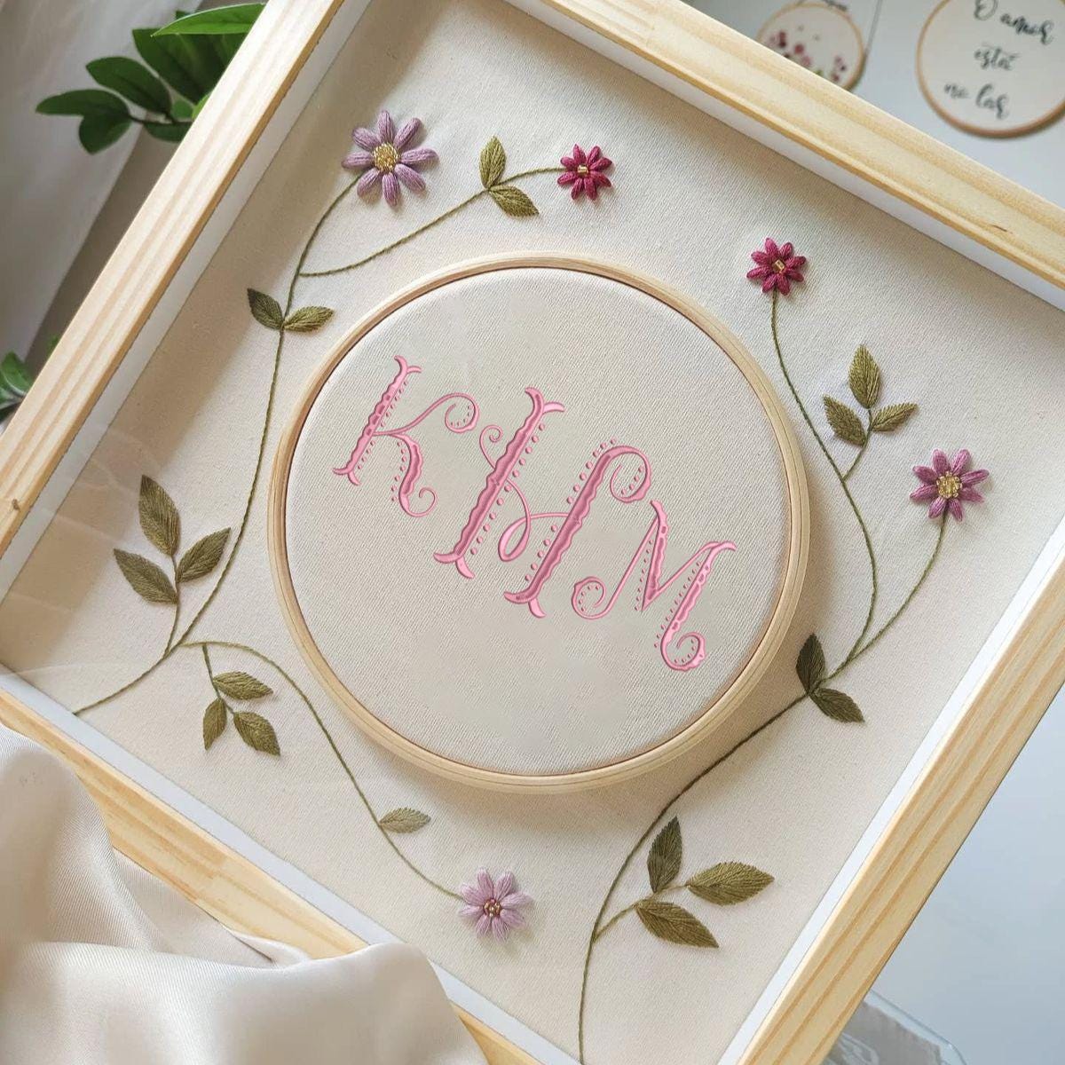 Monogram Fishtail Embroidery Monogram Family Designs In 6 Sizes, Instant Download BX Font | PES + 11 other formats for Embroidery Machines
