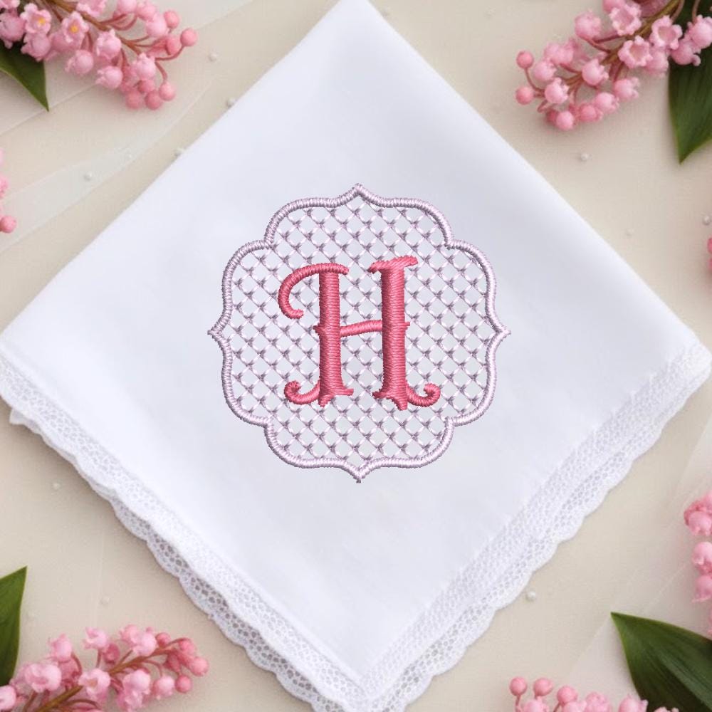 Embossed Monogram Embroidery Font, BX Included Embroidery Font, Floral Alphabet A-Z (BX Font) (Digital Download)