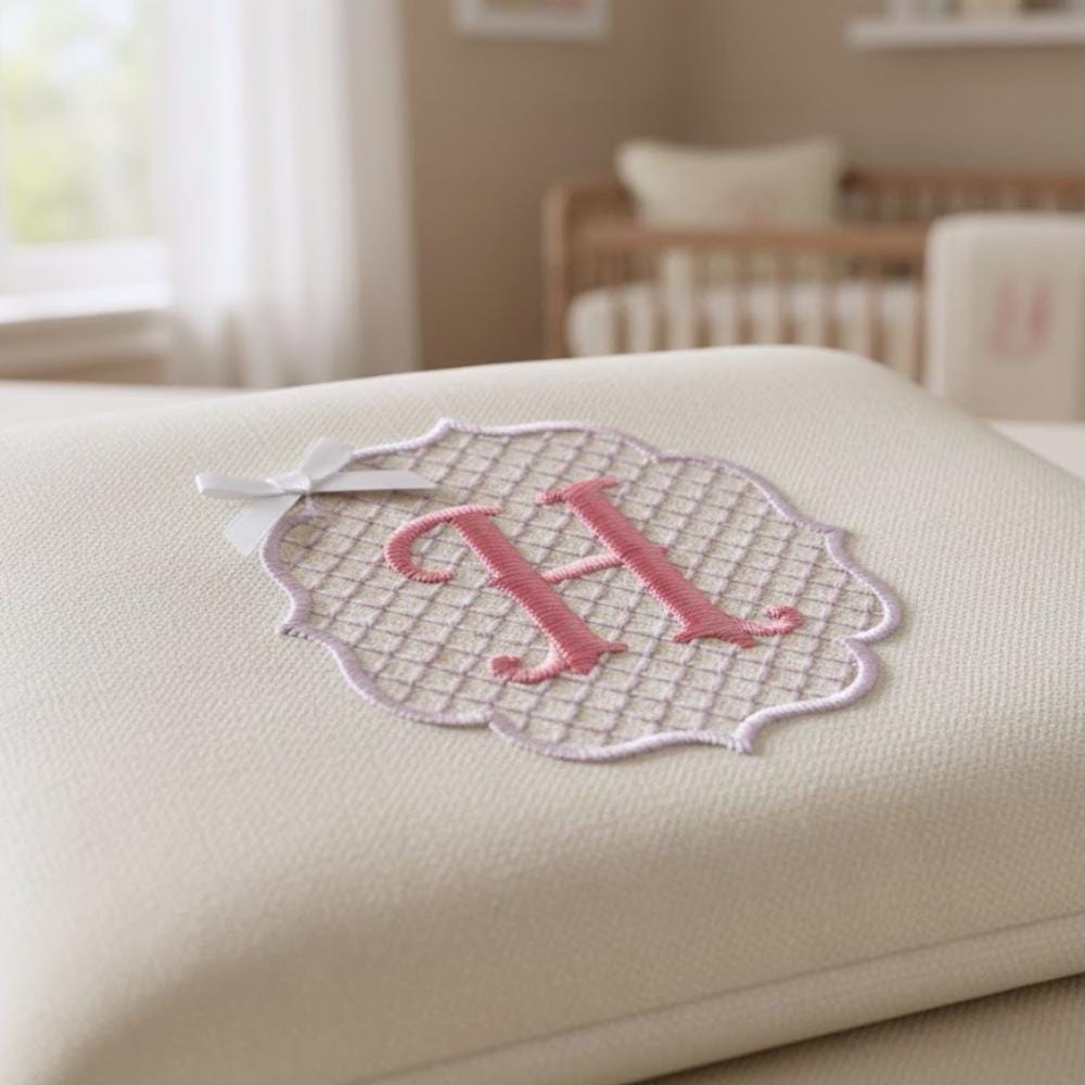 Embossed Monogram Embroidery Font, BX Included Embroidery Font, Floral Alphabet A-Z (BX Font) (Digital Download)