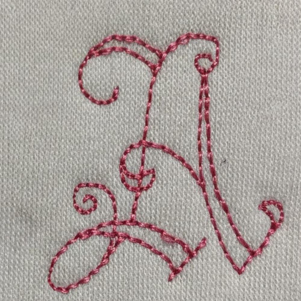 Aria Cursive Machine Embroidery Font, Monogram Script Alphabet, Satin Stitch, PES DST, Signature Font, 6 Sizes, Instant Download