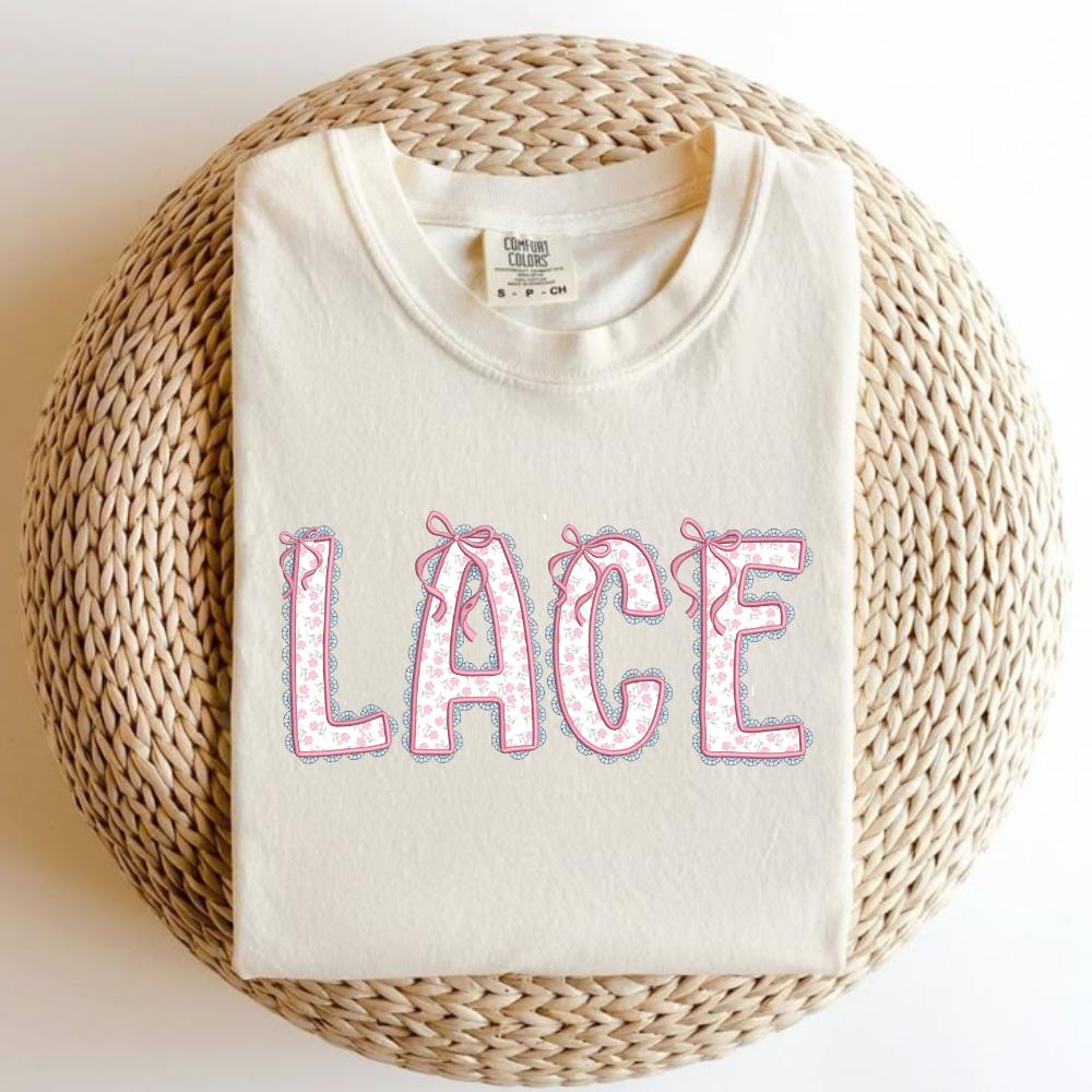 Lace Applique Embroidery Font, A-Z Lace BX Font, 5 Sizes, BX Font Included