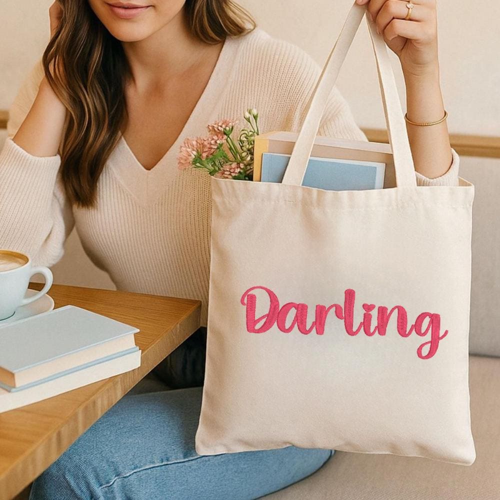 Darling Font Embroidery, Heart Satin Embroidery Font: Thin Script Alphabet (BX Included, Instant Download)