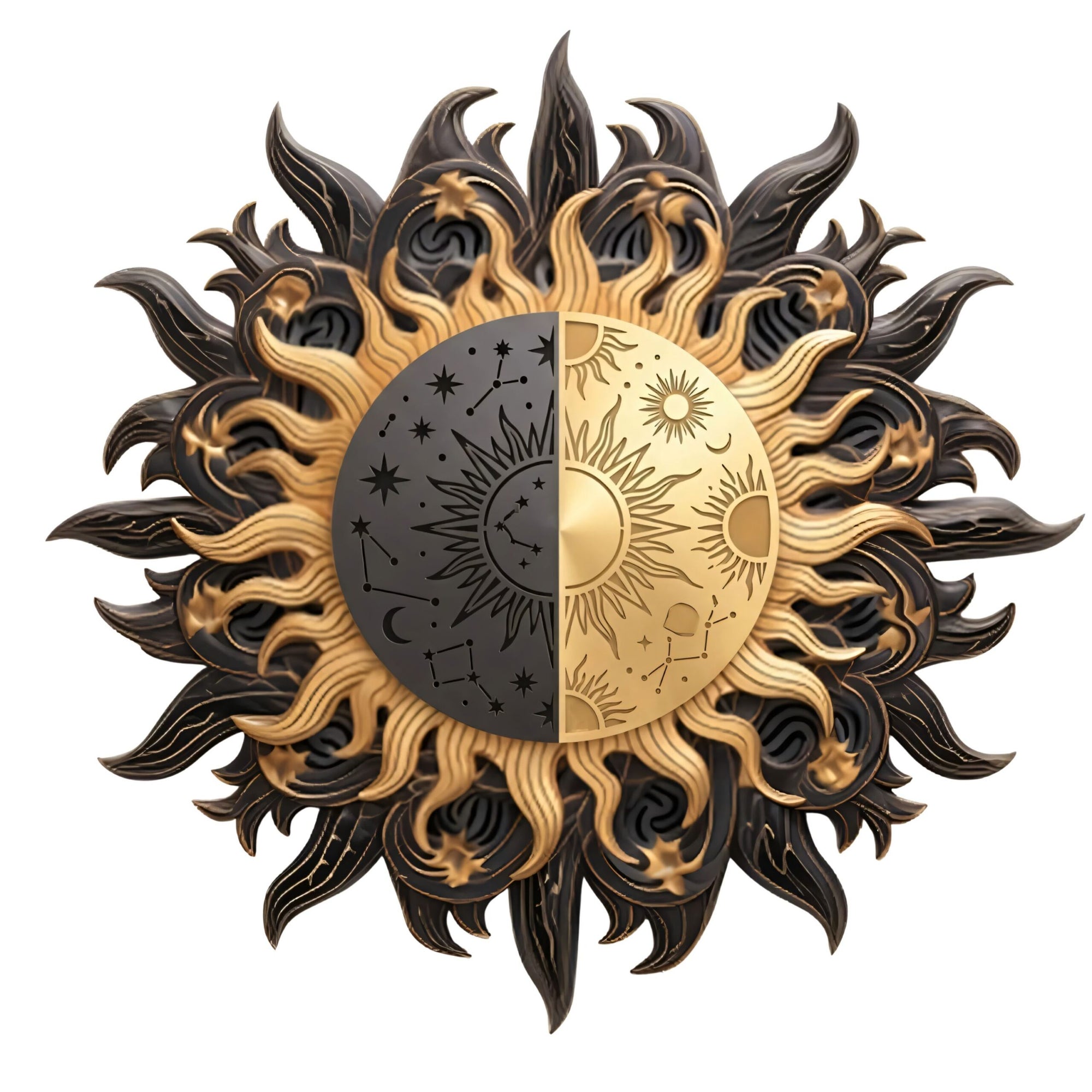 Sun Moon Wall Art – Celestial Boho UV Printed Decor for Indoor &amp; Outdoor Spaces