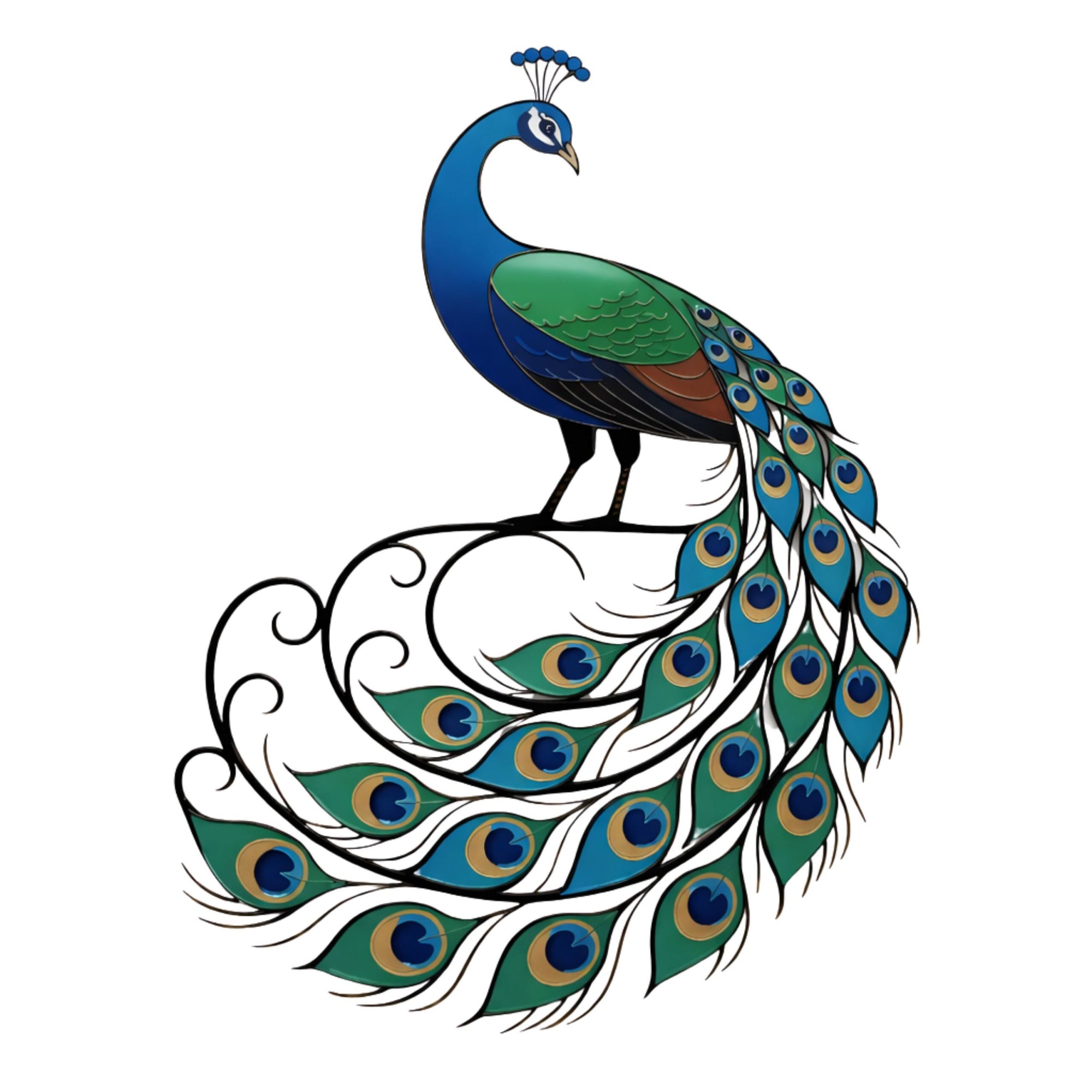 Peacock Wall Decor – Elegant Nature-Inspired Metal Art Decor for Home &amp; Garden