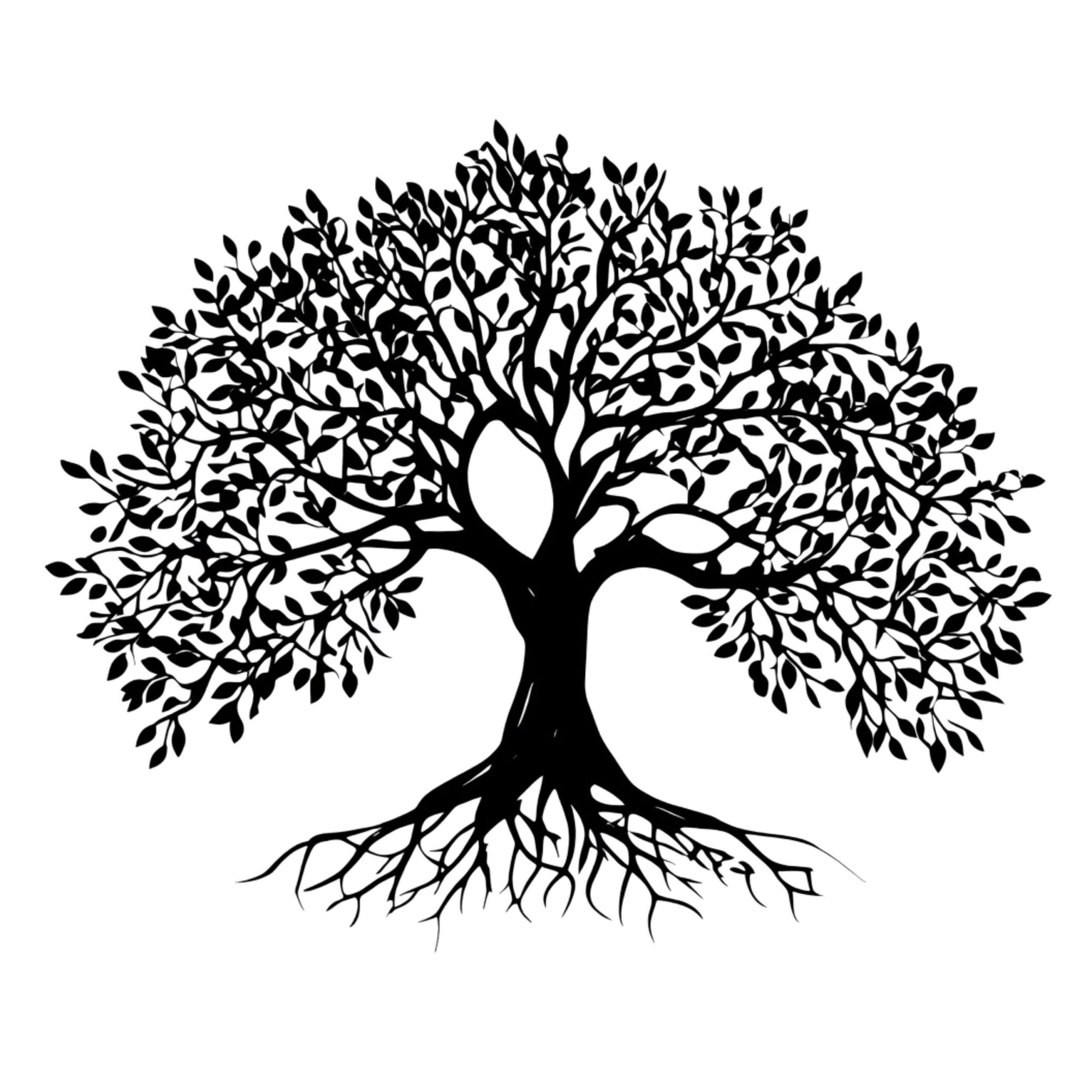 Tree of Life – Black Silhouette Metal Wall Art Decor for Home &amp; Garden