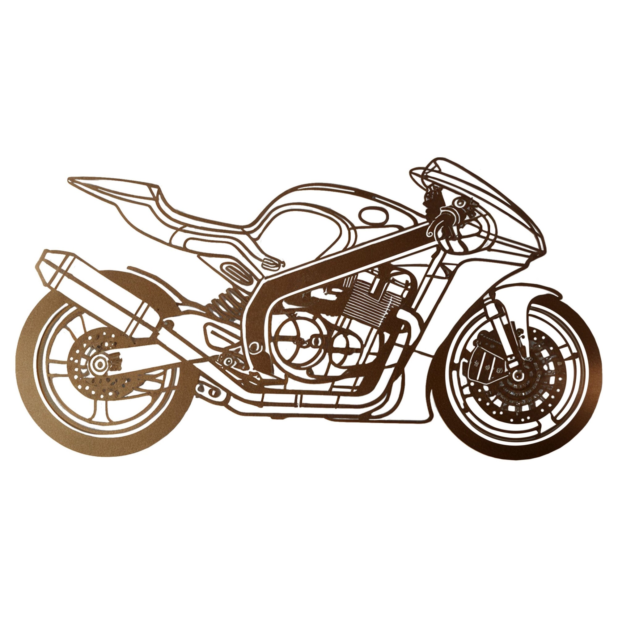 Sport Motorcycle – Modern Racing Bike Metal Wall Art Decor