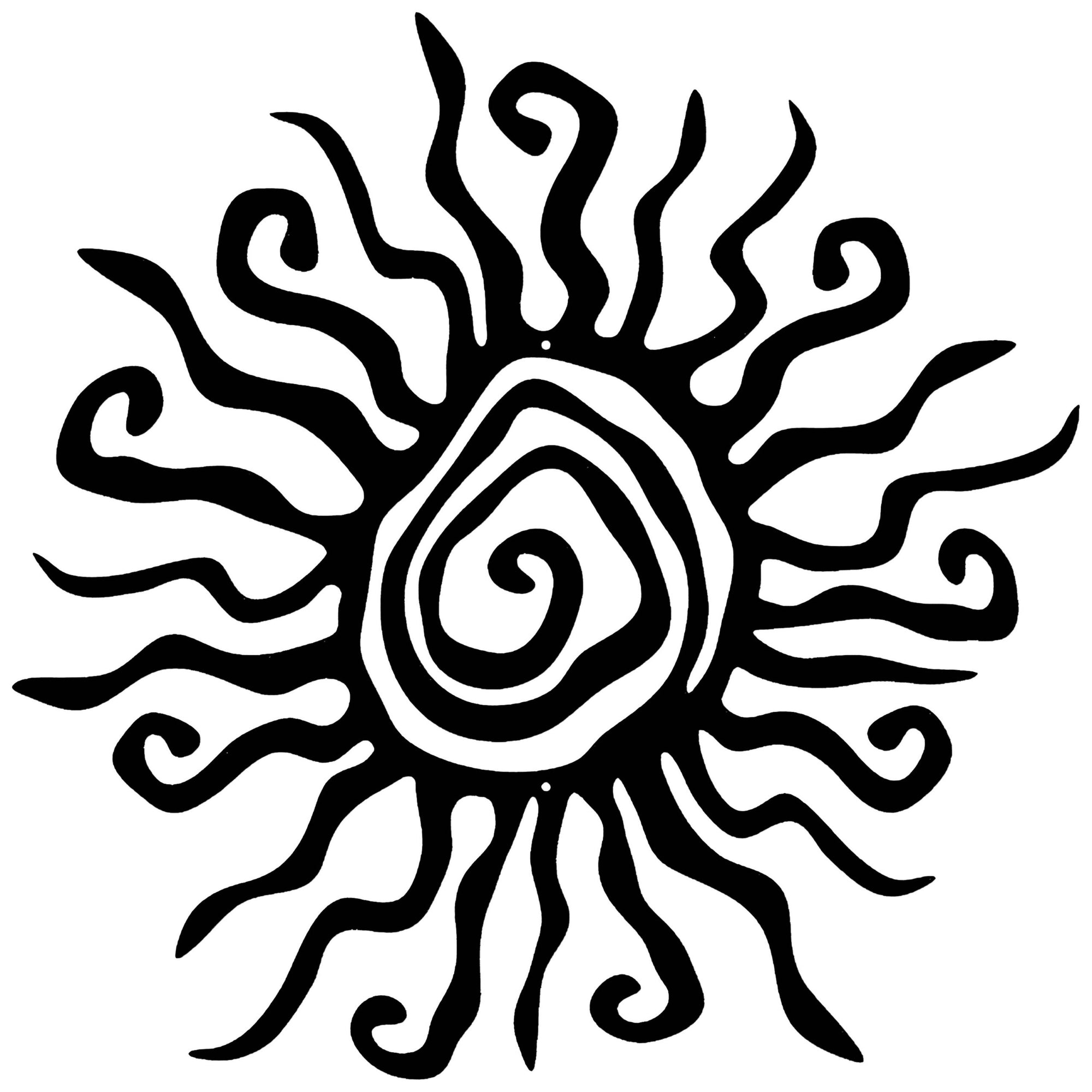 Abstract Sun Wall Art – Minimalist Line Aluminum Metal Decor for Modern Home &amp; Outdoor Spaces