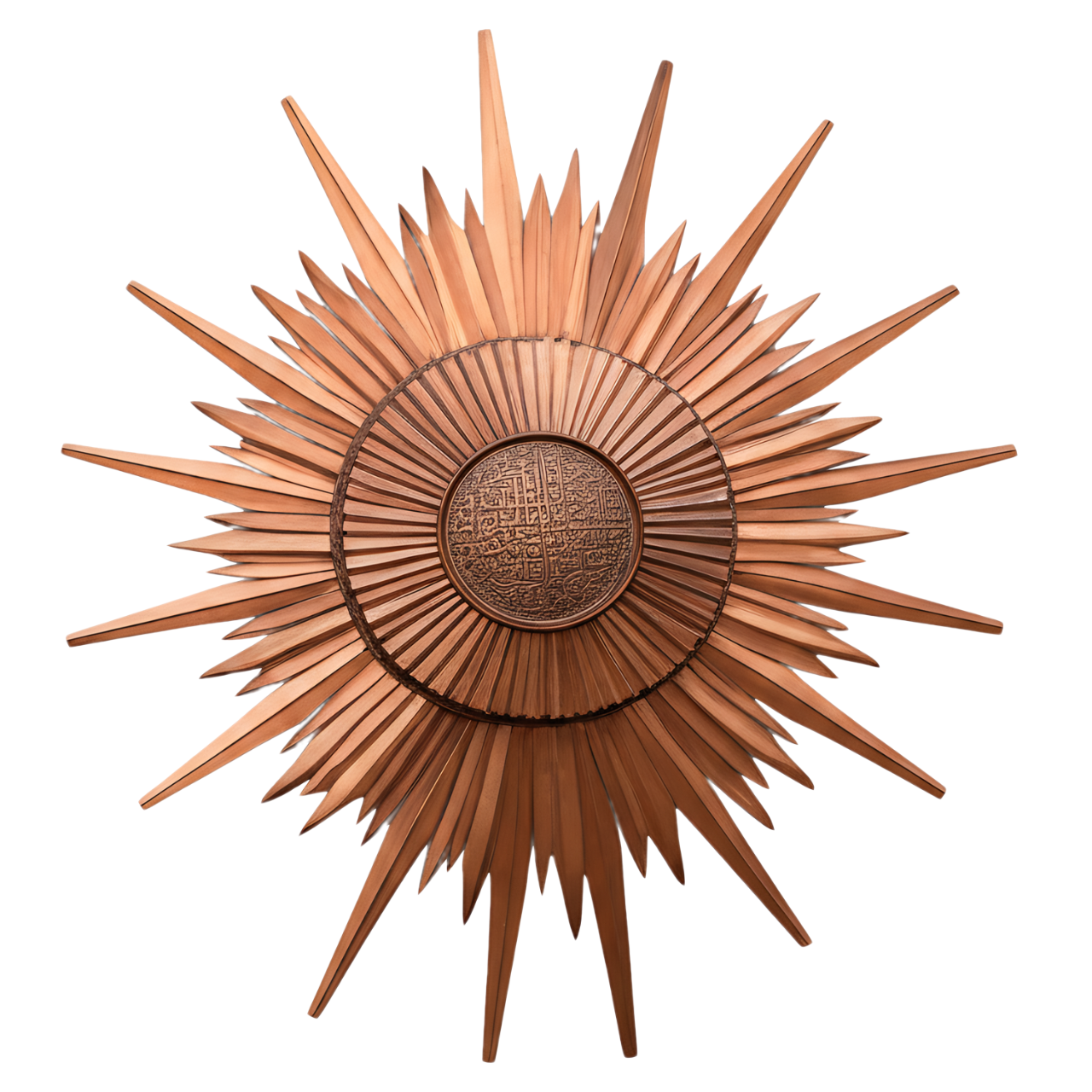 Sunburst Metal Wall Art – Modern Geometric Aluminum Wall Decor for Living Room